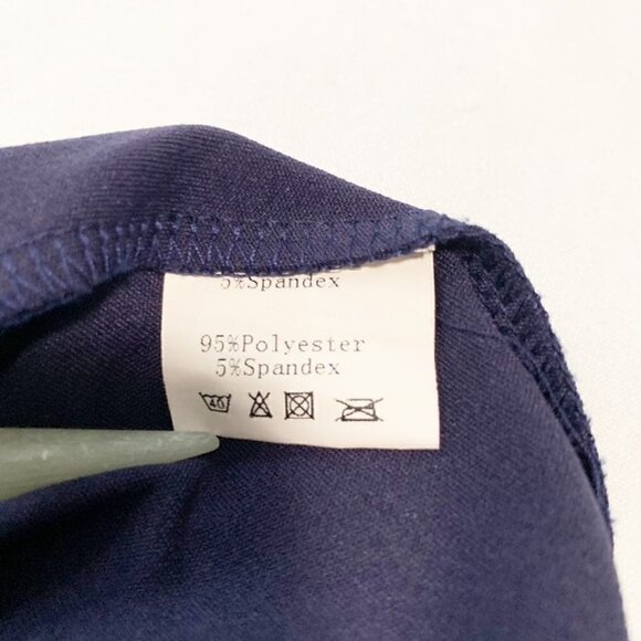 5/$25 Grace Karin navy blue long‎ sleeve fitted stretch dress with pockets - Picture 5 of 8